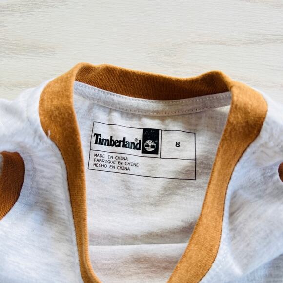 Timberland Boy's Size 8 Gray Sleeveless Logo Tank - Picture 2 of 6